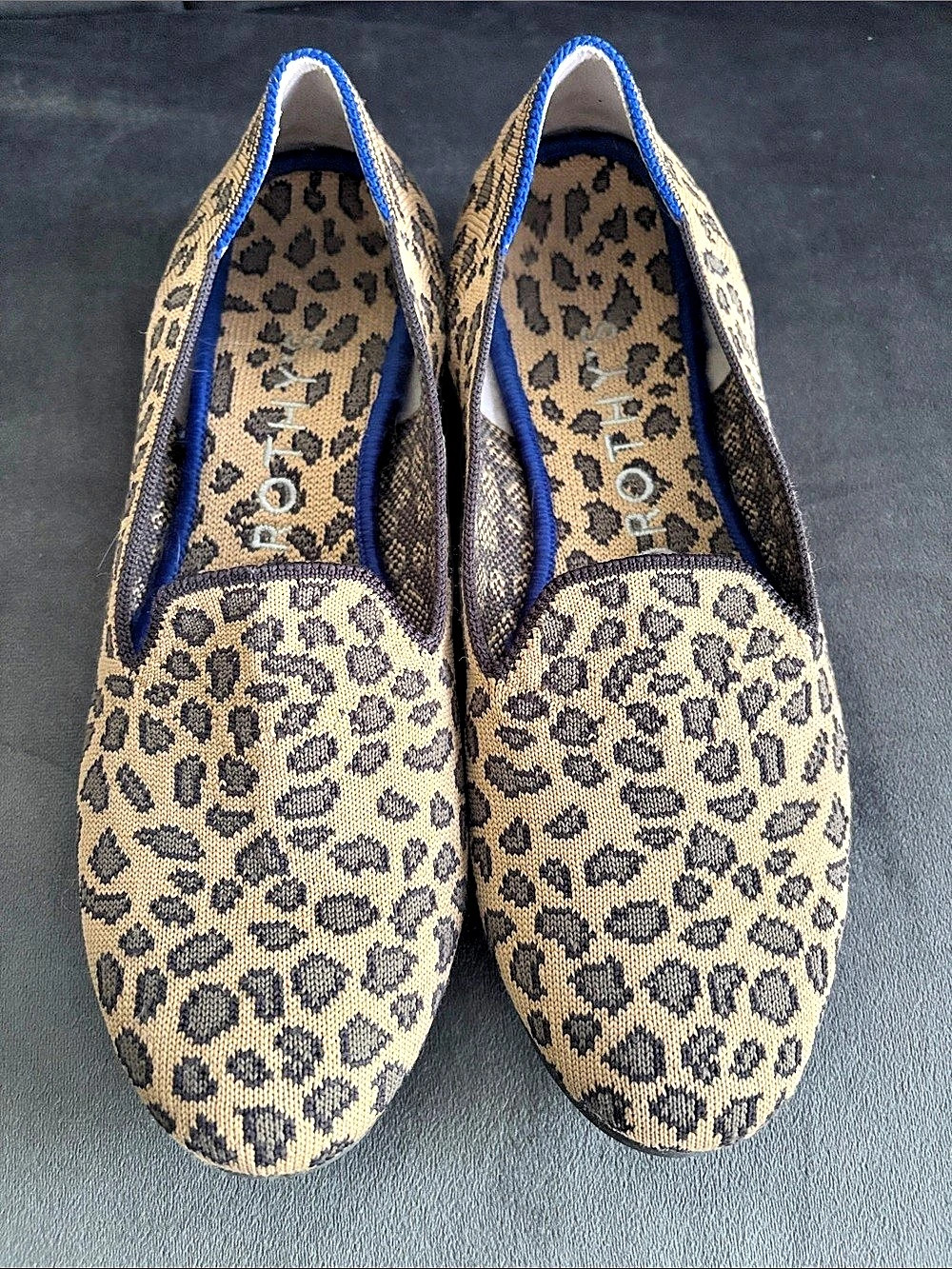 Rothy's The Loafer in Mocha Spot Leopard Print Flats size 7